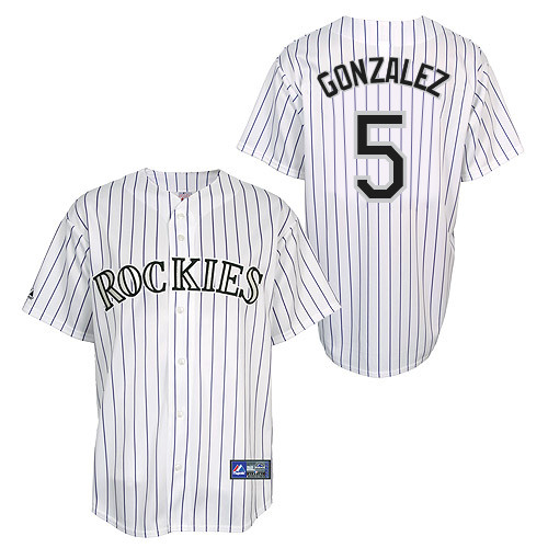 Carlos Gonzalez #5 Youth Baseball Jersey-Colorado Rockies Authentic Home White Cool Base MLB Jersey